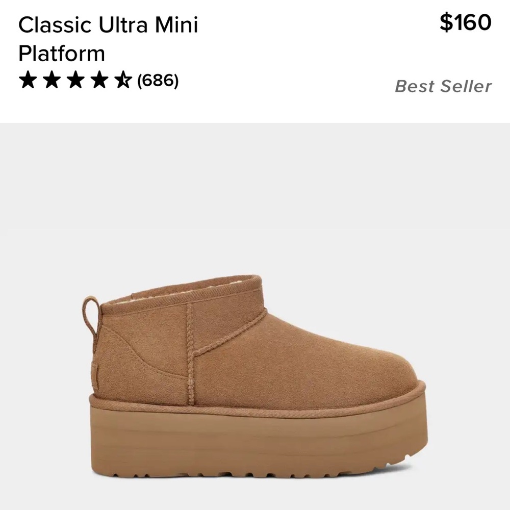 Classic Ultra Mini Platform Uggs In Chestnut - image 2